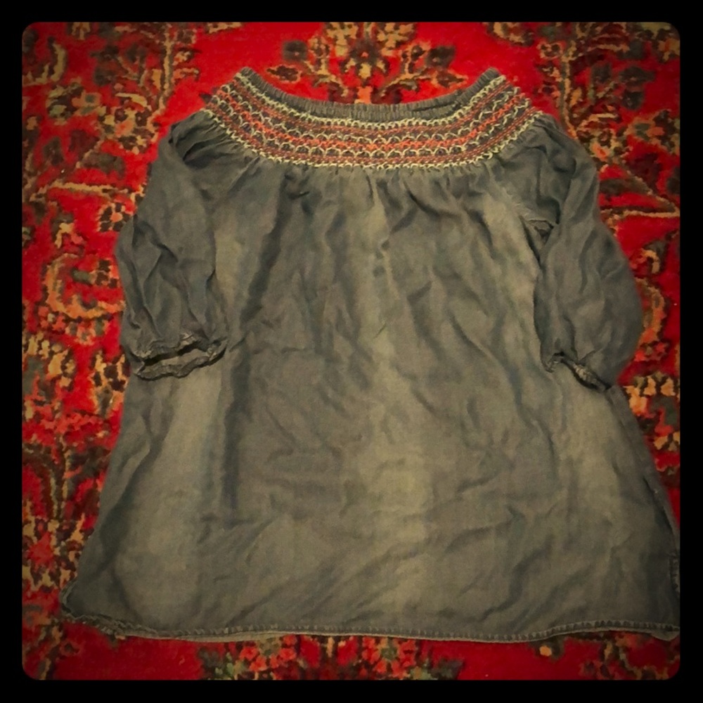 Knox Rose XS off the shoulder denim tunic